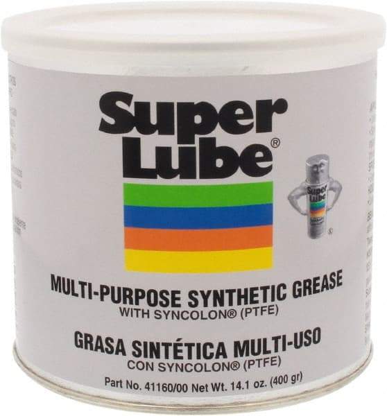 Synco Chemical - 14.1 oz Canister Synthetic Lubricant w/PTFE General Purpose Grease - Translucent White, Food Grade, 450°F Max Temp, NLGIG 00, - Benchmark Tooling