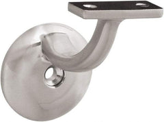 National Mfg. - 250 Lb Capacity, Satin Nickel Coated, Handrail Bracket - 3" Long, 6.4" High, 0.900" Wide - Benchmark Tooling