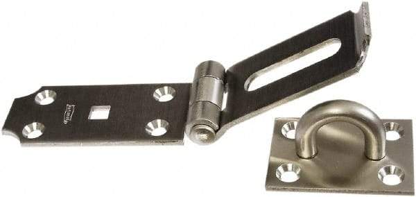 National Mfg. - 2-1/2" Wide, Safety Hasp - Stainless Steel - Benchmark Tooling