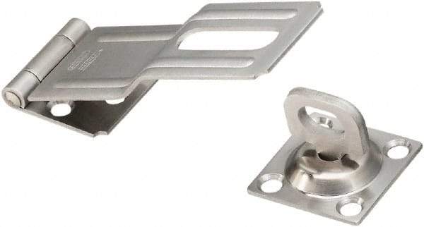 National Mfg. - 1-1/2" Wide, Latching Post Hasp - Stainless Steel - Benchmark Tooling