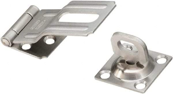 National Mfg. - 1-1/2" Wide, Latching Post Hasp - Stainless Steel - Benchmark Tooling