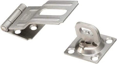 National Mfg. - 1-1/2" Wide, Latching Post Hasp - Stainless Steel - Benchmark Tooling