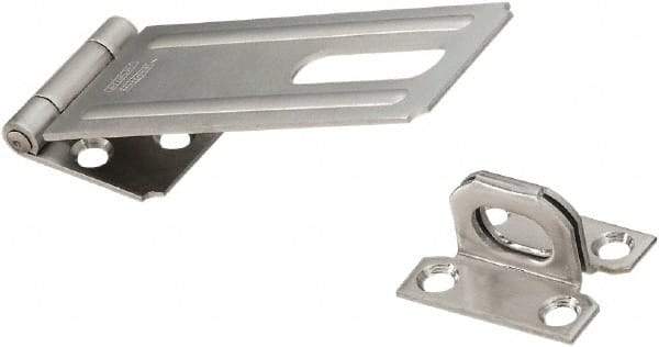 National Mfg. - 1-1/2" Wide, Safety Hasp - Stainless Steel - Benchmark Tooling
