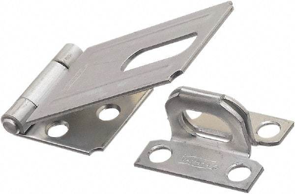 National Mfg. - 3-1/4" x 1-1/2" Wide, Safety Hasp - Zinc Plated Steel - Benchmark Tooling