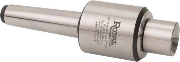 Royal Products - MT4 Morse Taper, 2.45" Head Diam Live Center - 5,000 Max RPM, 2.78" Head Length, 1-1/2" Point Diam, 1-1/4" Point Len, 2,240 Lb Max Workpc, Female Point - Benchmark Tooling