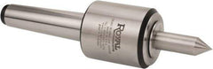 Royal Products - MT2 Morse Taper, 1.7" Head Diam Live Center - 6,000 Max RPM, 2.12" Head Length, 1/2" Point Diam, 1-3/4" Point Len, 350 Lb Max Workpc, Long Point - Benchmark Tooling