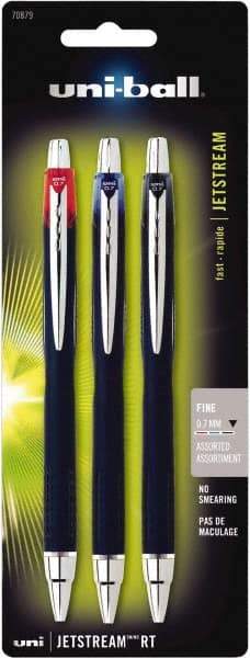 Uni-Ball - Roller Ball 0.7mm Retractable Pen - Black, Red & Blue - Benchmark Tooling