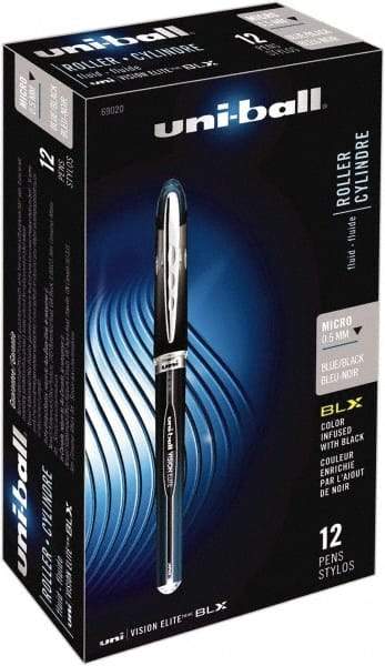 Uni-Ball - Roller Ball 0.8mm Stick Pen - Blue & Black - Benchmark Tooling