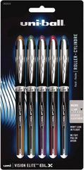 Uni-Ball - Roller Ball 0.5mm Stick Pen - Brown & Black, Green & Black, Purple & Black, Red & Black, Blue & Black - Benchmark Tooling