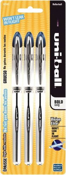 Uni-Ball - Roller Ball 0.8mm Stick Pen - Blue & Black - Benchmark Tooling