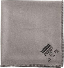 Rubbermaid - Dry Microfiber Wipes - Packet, 16" x 16" Sheet Size, Gray - Benchmark Tooling