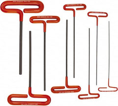 Bondhus - 8 Piece T-Handle Cushion Grip Hex Key Set - Hex Range 2 to 10mm - Benchmark Tooling