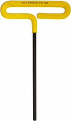 Bondhus - 5/16" Hex, T-Handle Cushion Grip, Hex Key - 264mm OAL, Inch System of Measurement - Benchmark Tooling