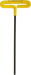 Bondhus - 7/32" Hex, T-Handle Cushion Grip, Hex Key - 249mm OAL, Inch System of Measurement - Benchmark Tooling