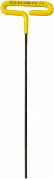 Bondhus - 5/32" Hex, T-Handle Cushion Grip, Hex Key - 246mm OAL, Inch System of Measurement - Benchmark Tooling