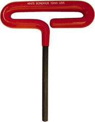 Bondhus - 10mm Hex, T-Handle Cushion Grip, Hex Key - 191mm OAL, Metric System of Measurement - Benchmark Tooling