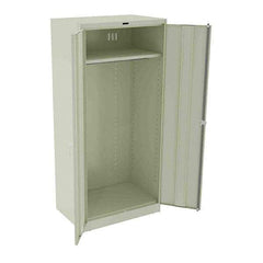 Tennsco - 2 Shelf Wardrobe Storage Cabinet - Steel, 36" Wide x 24" Deep x 78" High, Champagne/Putty - Benchmark Tooling