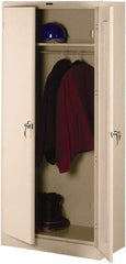 Tennsco - 2 Shelf Wardrobe Storage Cabinet - Steel, 36" Wide x 18" Deep x 78" High, Black - Benchmark Tooling