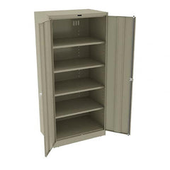 Tennsco - 5 Shelf Locking Storage Cabinet - Steel, 36" Wide x 24" Deep x 78" High, Sand - Benchmark Tooling