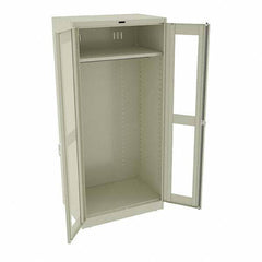 Tennsco - 2 Shelf Wardrobe Storage Cabinet - Steel, 36" Wide x 24" Deep x 78" High, Champagne/Putty - Benchmark Tooling