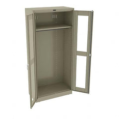 Tennsco - 2 Shelf Wardrobe Storage Cabinet - Steel, 36" Wide x 18" Deep x 78" High, Sand - Benchmark Tooling