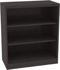 Tennsco - 3 Shelf, 150 Lb. Capacity, Closed Shelving Storage Cabinets and Lockers - 36 Inch Wide x 18 Inch Deep x 42 Inch High, Black - Benchmark Tooling