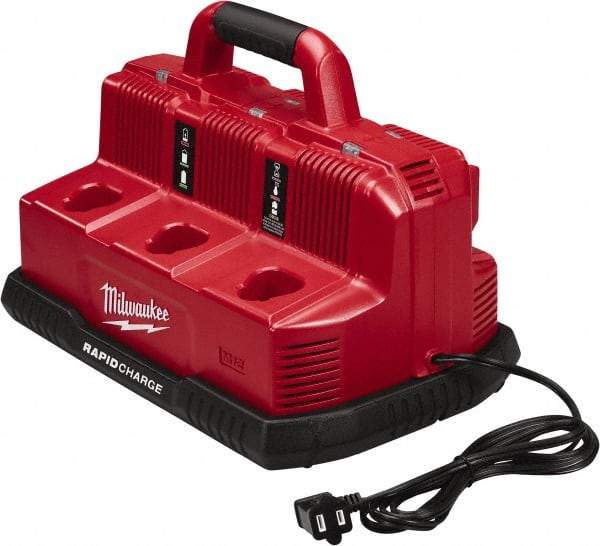 Milwaukee Tool - 18 Volt, 6 Battery Lithium-Ion Power Tool Charger - 1 hr to Charge - Benchmark Tooling