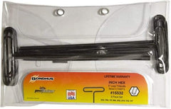 Bondhus - T-Handle Hex Key Set - Hex Range 3/32 to 1/4", Protanium High Torque Steel - Benchmark Tooling