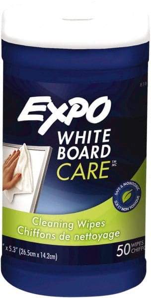 Expo - Dry Erase Surface Cleaner - Includes 50 White Board Cleaning Wipes, For Use with Dry Erase Marker Boards - Benchmark Tooling