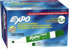 Expo - Green Low Odor Chisel Tip 12 Pack Dry Erase Markers - For Use with Dry Erase Marker Boards - Benchmark Tooling