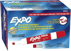 Expo - Red Low Odor Chisel Tip 12 Pack Dry Erase Markers - For Use with Dry Erase Marker Boards - Benchmark Tooling