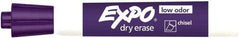 Expo - Purple Low Odor Chisel Tip 12 Pack Dry Erase Markers - For Use with Dry Erase Marker Boards - Benchmark Tooling