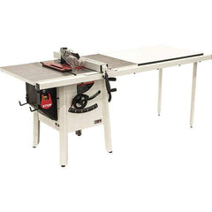 Jet - 10" Blade Diam, 5/8" Arbor Diam, 1 Phase Table Saw - 1-3/4 hp, 27" Wide, 115 Volt, 3-1/8" Cutting Depth - Benchmark Tooling