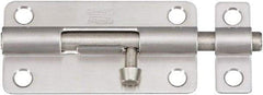 National Mfg. - 4" Long, 1.53" Wide Barrel Bolts - Stainless Steel - Benchmark Tooling