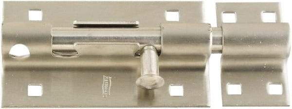 National Mfg. - 5" Long, 1.53" Wide Barrel Bolts - Stainless Steel - Benchmark Tooling