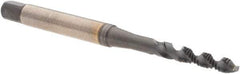 Kennametal - #2-56 UNC 2 Flute 2B Modified Bottoming Spiral Flute Tap - Vanadium High Speed Steel, TiN/CrC/C Finish, 45mm OAL, Right Hand Flute, Right Hand Thread, H2, Series T682 - Benchmark Tooling