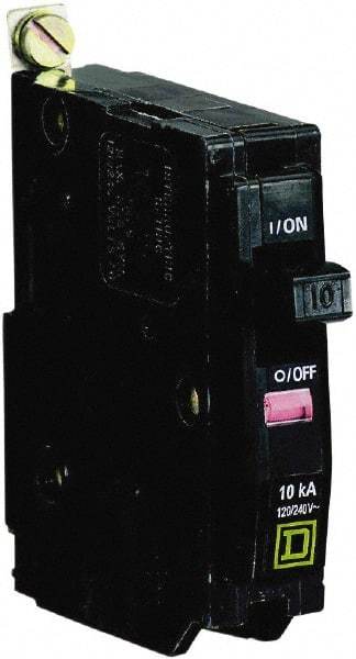 Square D - 10 Amp, 240 VAC, 1 Pole, Bolt On Miniature Circuit Breaker - 14-8 AWG - Benchmark Tooling