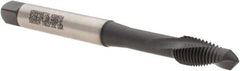 Kennametal - 5/16-24 UNF, 2 Flute, TiN/CrC/C Finish, Vanadium High Speed Steel Spiral Point Tap - Plug Chamfer, Right Hand Thread, 90mm OAL, 0.59" Thread Length, 8.08mm Shank Diam, 3B Class of Fit, Series T672 - Exact Industrial Supply