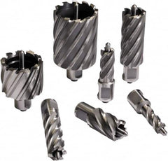 Annular Cutter: 1-3/4″ Dia, 3″ Depth of Cut, Carbide Tipped 3/4″ Shank Dia, Weldon Shank, 2 Flats, Bright/Uncoated