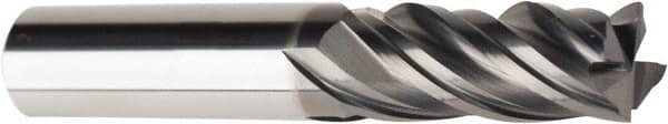 American Tool Service - 1/2", 1-3/4" LOC, 1/2" Shank Diam, 3-1/2" OAL, 4 Flute, Solid Carbide Square End Mill - Single End, AlCrN Finish, Spiral Flute, Variable° Helix, Centercutting, Right Hand Cut, Right Hand Flute - Benchmark Tooling