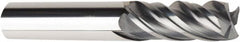 American Tool Service - 3/8", 7/8" LOC, 3/8" Shank Diam, 2-1/2" OAL, 4 Flute, Solid Carbide Square End Mill - Single End, AlCrN Finish, Spiral Flute, Variable° Helix, Centercutting, Right Hand Cut, Right Hand Flute - Benchmark Tooling