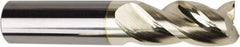 American Tool Service - 1", 1-3/4" LOC, 1" Shank Diam, 4" OAL, 3 Flute, Solid Carbide Square End Mill - Single End, ZrN Finish, Spiral Flute, Variable° Helix, Centercutting, Right Hand Cut, Right Hand Flute - Benchmark Tooling