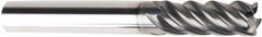 American Tool Service - 1/4", 5 Flute, Single End, Solid Carbide, 0.02" Corner Radius End Mill - 2-1/2" OAL, Right Hand Flute, 1" LOC, Right Hand Cut - Benchmark Tooling