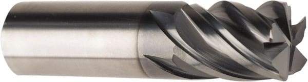 American Tool Service - 5/8", 5 Flute, Single End, Solid Carbide, 0.04" Corner Radius End Mill - 3" OAL, Right Hand Flute, 3/4" LOC, Right Hand Cut - Benchmark Tooling