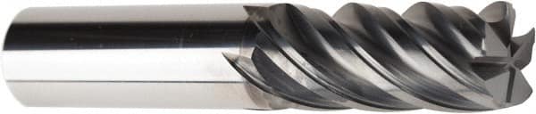 American Tool Service - 1", 5 Flute, Single End, Solid Carbide, 0.04" Corner Radius End Mill - 4" OAL, Right Hand Flute, 1-3/4" LOC, Right Hand Cut - Benchmark Tooling