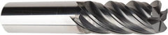 American Tool Service - 1", 5 Flute, Single End, Solid Carbide, 0.04" Corner Radius End Mill - 4" OAL, Right Hand Flute, 1-3/4" LOC, Right Hand Cut - Benchmark Tooling