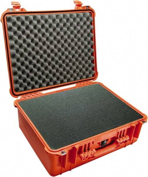 Pelican Products, Inc. - 17-13/64" Wide x 8-13/32" High, Clamshell Hard Case - Orange, Polyethylene - Benchmark Tooling