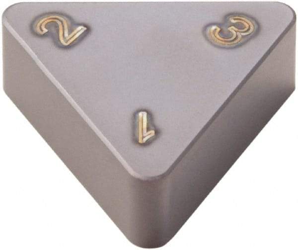 Seco - TNGN222 Grade CBN060K PCBN Turning Insert - TiSiAlN Finish, 60° Triangle, 1/4" Inscr Circle, 1/8" Thick, 1/32" Corner Radius - Benchmark Tooling
