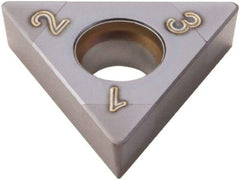 Seco - TCGW21.52 Grade CBN060K PCBN Turning Insert - TiSiAlN Finish, 60° Triangle, 1/4" Inscr Circle, 3/32" Thick, 1/32" Corner Radius - Benchmark Tooling