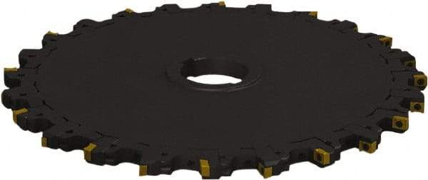 Seco - Arbor Hole Connection, 0.315" Cutting Width, 3.3858" Depth of Cut, 250mm Cutter Diam, 1.9685" Hole Diam, 9 Tooth Indexable Slotting Cutter - 335.18 Toolholder, LNK.. 05.. Insert, Neutral Cutting Direction - Benchmark Tooling